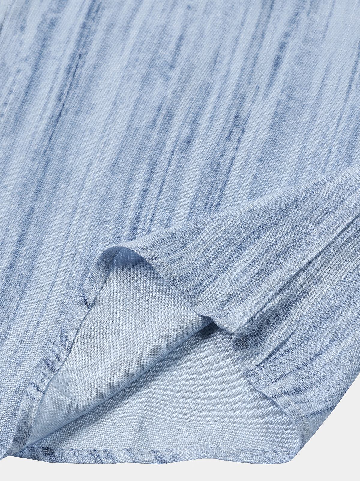 Camisa Light Blue a rayas de manga corta transpirable Cool casual Summer para hombre