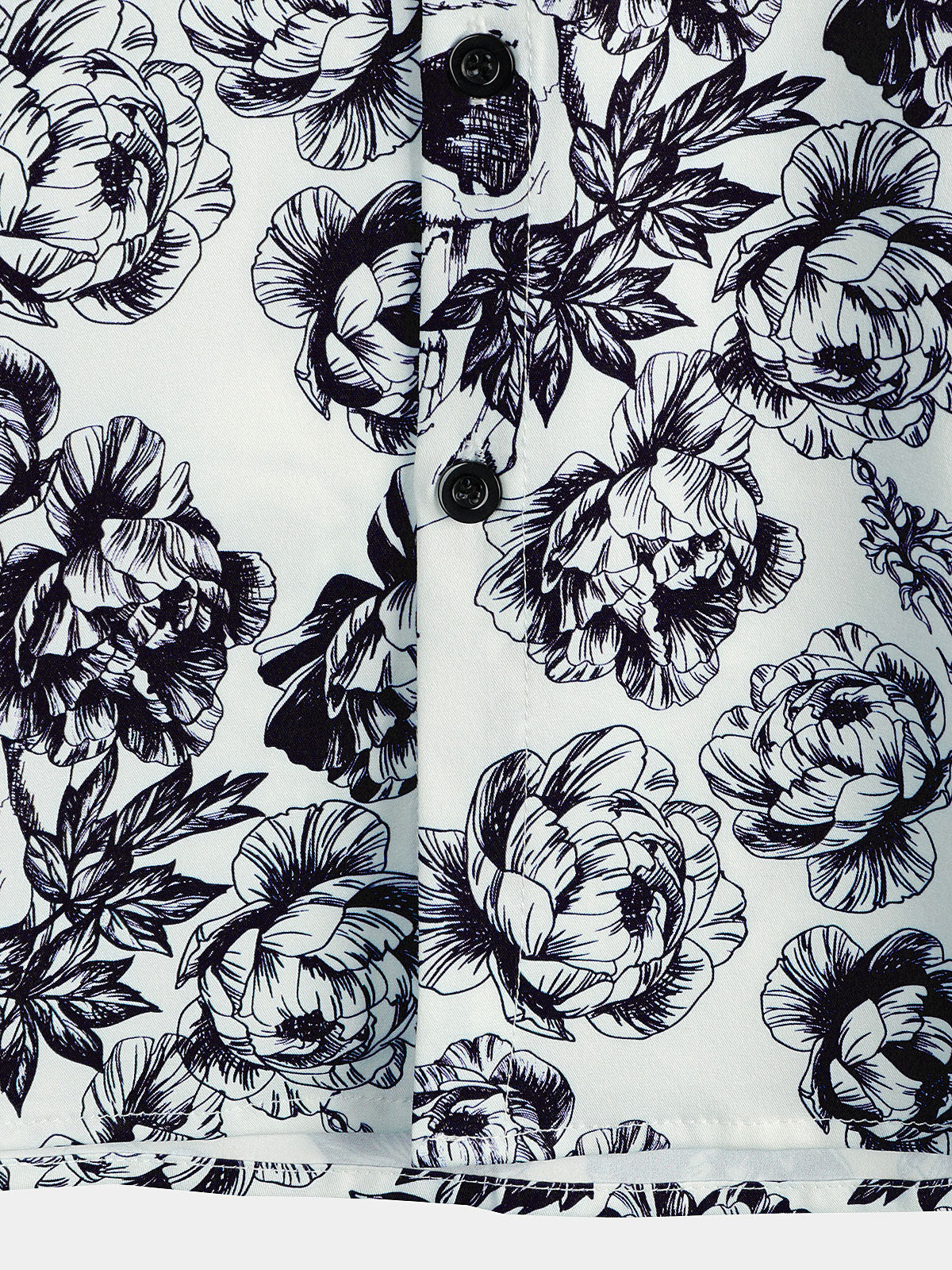 Camisa Black Punk Rock Crown floral Skull estampado de manga corta para hombre