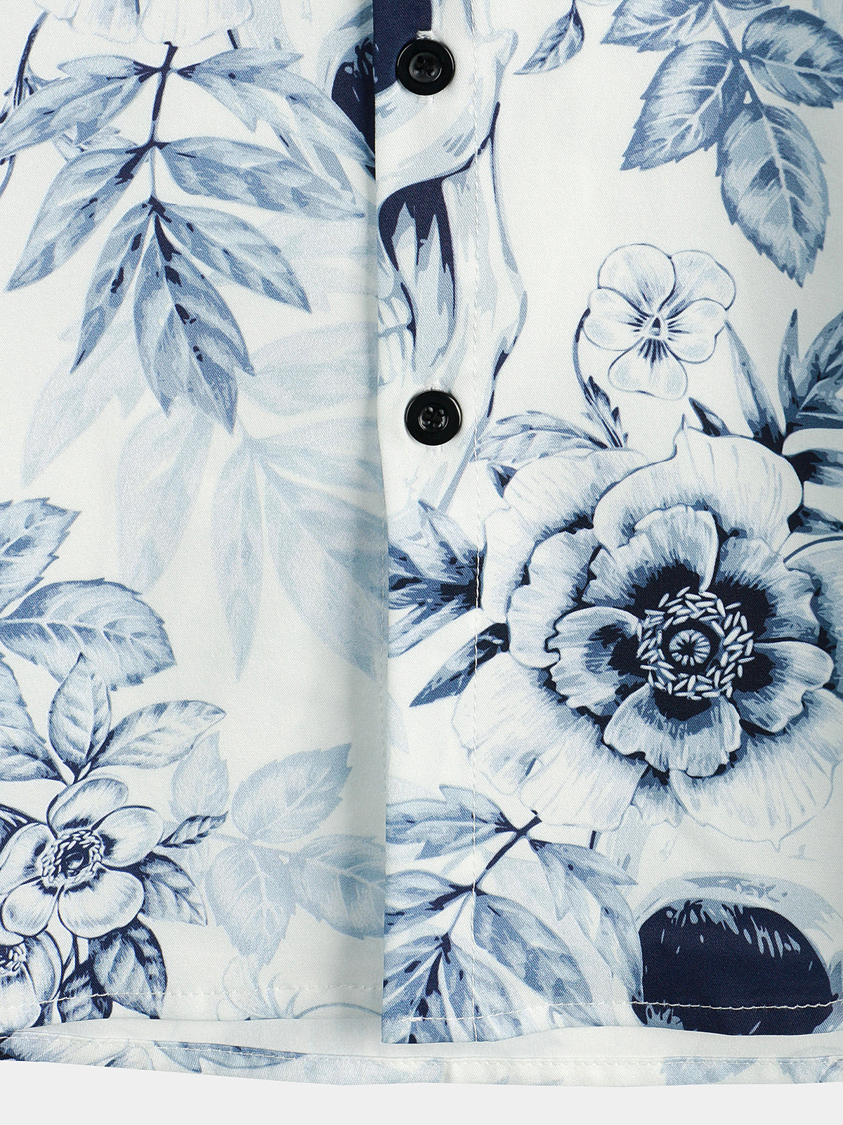Camisa Skull floral estampado casual Lapel Button de manga corta para hombre