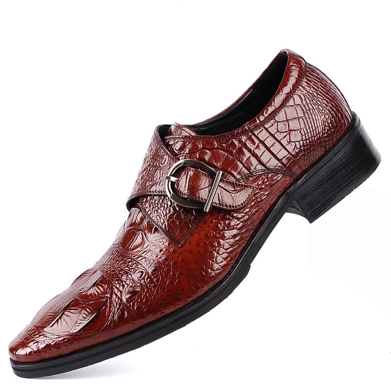 Zapatos ejecutivo casual Single Monk Exotic para hombre