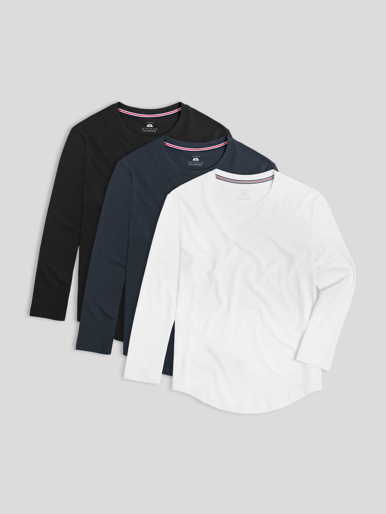 StaySmooth de manga larga Tee Multicolor 3-Pack: de corte entallado