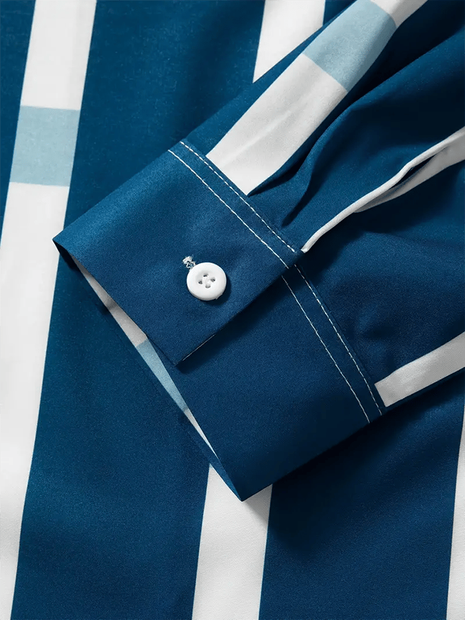 Camisa a rayas ejecutivo casual para hombre