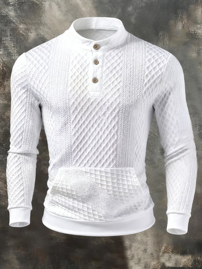 Sudadera retro Comfort Warm texturizado Fabric Design para hombre