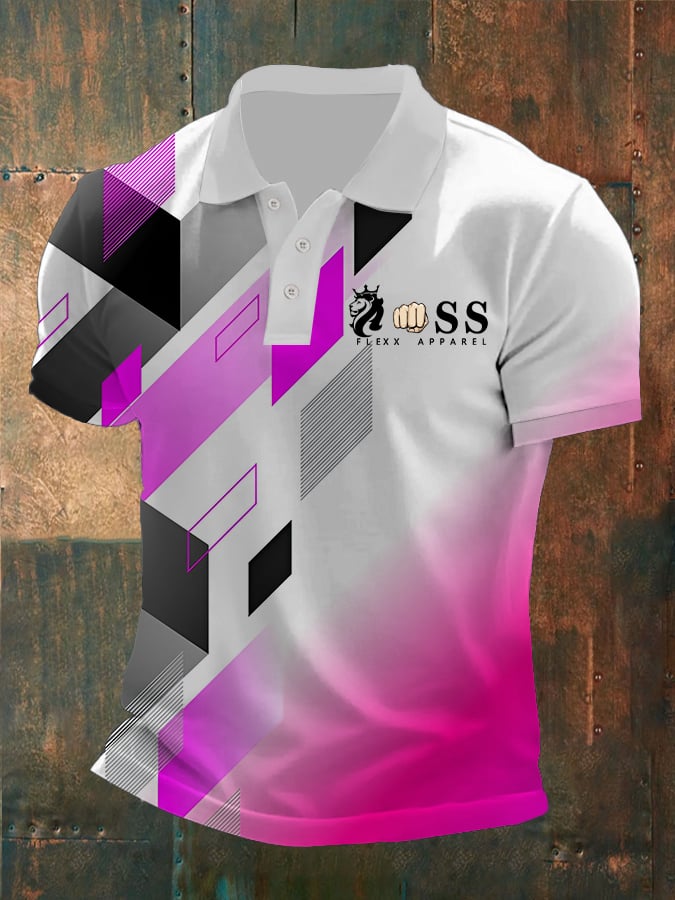 Camisa polo retro ejecutivo casual contrast color para hombre