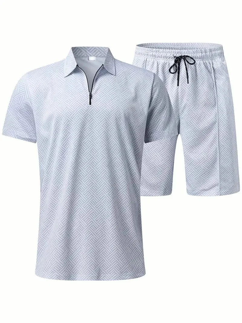 Camisa polo Suitmens para uso diario casual Collar Zipper Set 216 para hombre