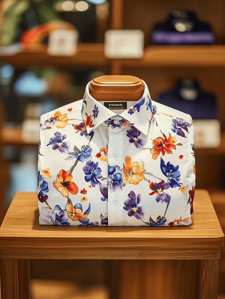 Camisa de lujo ejecutivo de manga larga para hombre