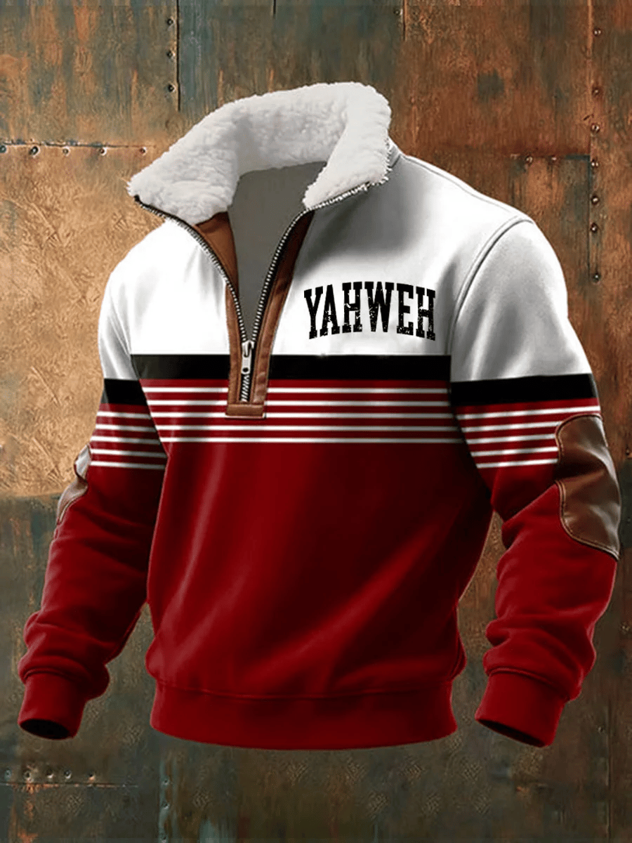Yahweh Faith estampado sudaderas para hombre