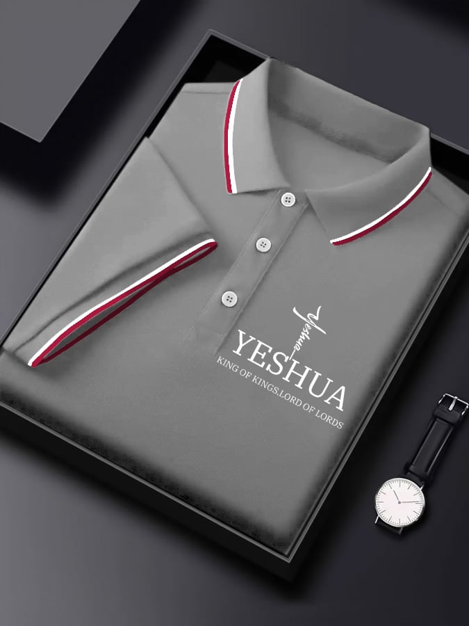 Camisa polo “Yeshua King OF Kings Lord Of Lords�?estampado para hombre