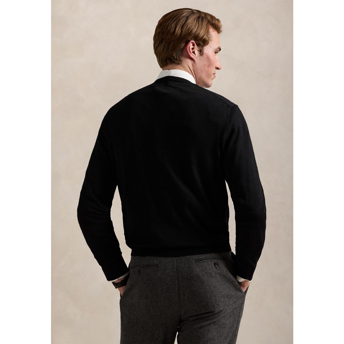 Washable Wool V-Neck Sweater - 2