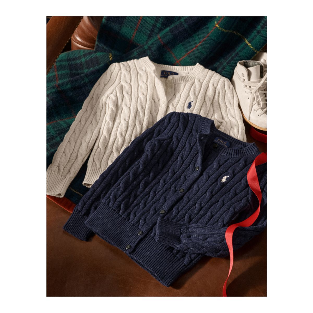 Girls 2-6x Metallic Cable Cotton Blend Cardigan - 3