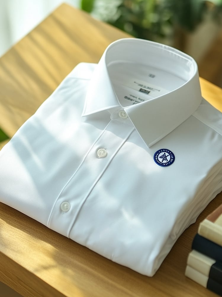 Camisa ejecutivo casual Logo solapa de manga corta para hombre