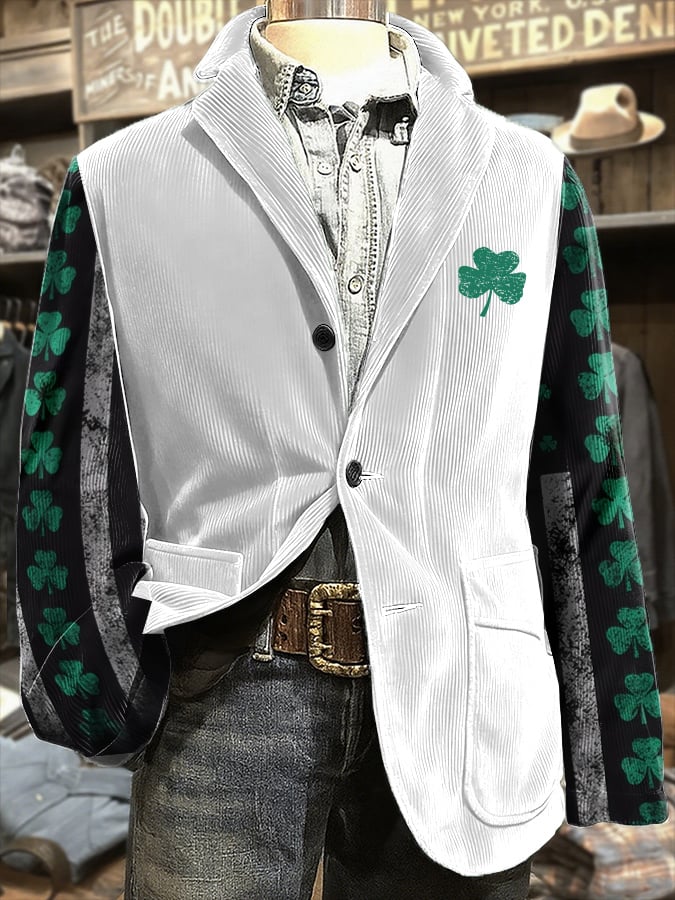 Chaqueta casual retro National Flag pana para hombre