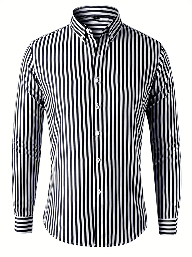 Camisa a rayas ejecutivo casual para hombre