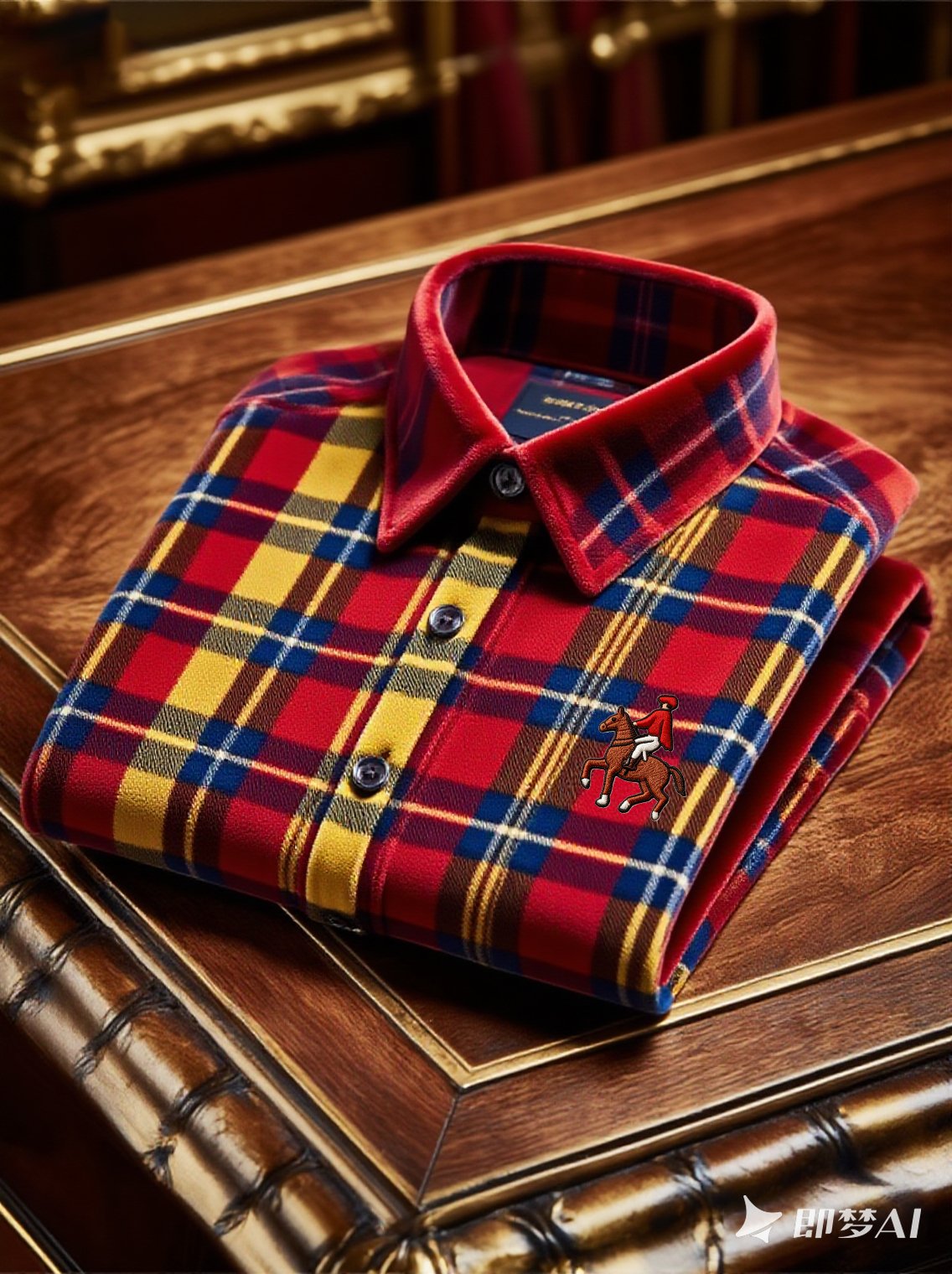 Camisa terciopelo Logo casual de manga larga para hombre