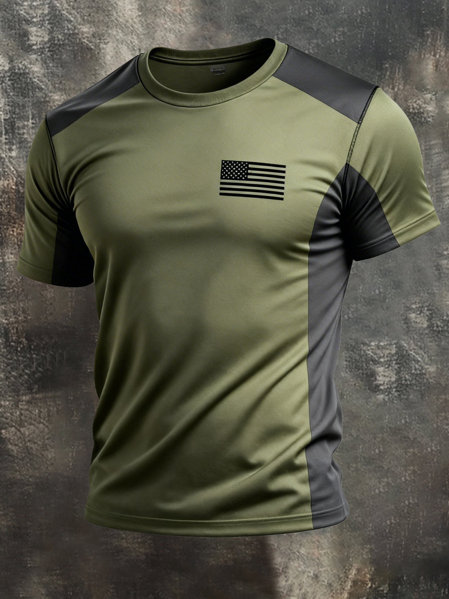 Camiseta vintage Patriot Camo de manga corta para hombre