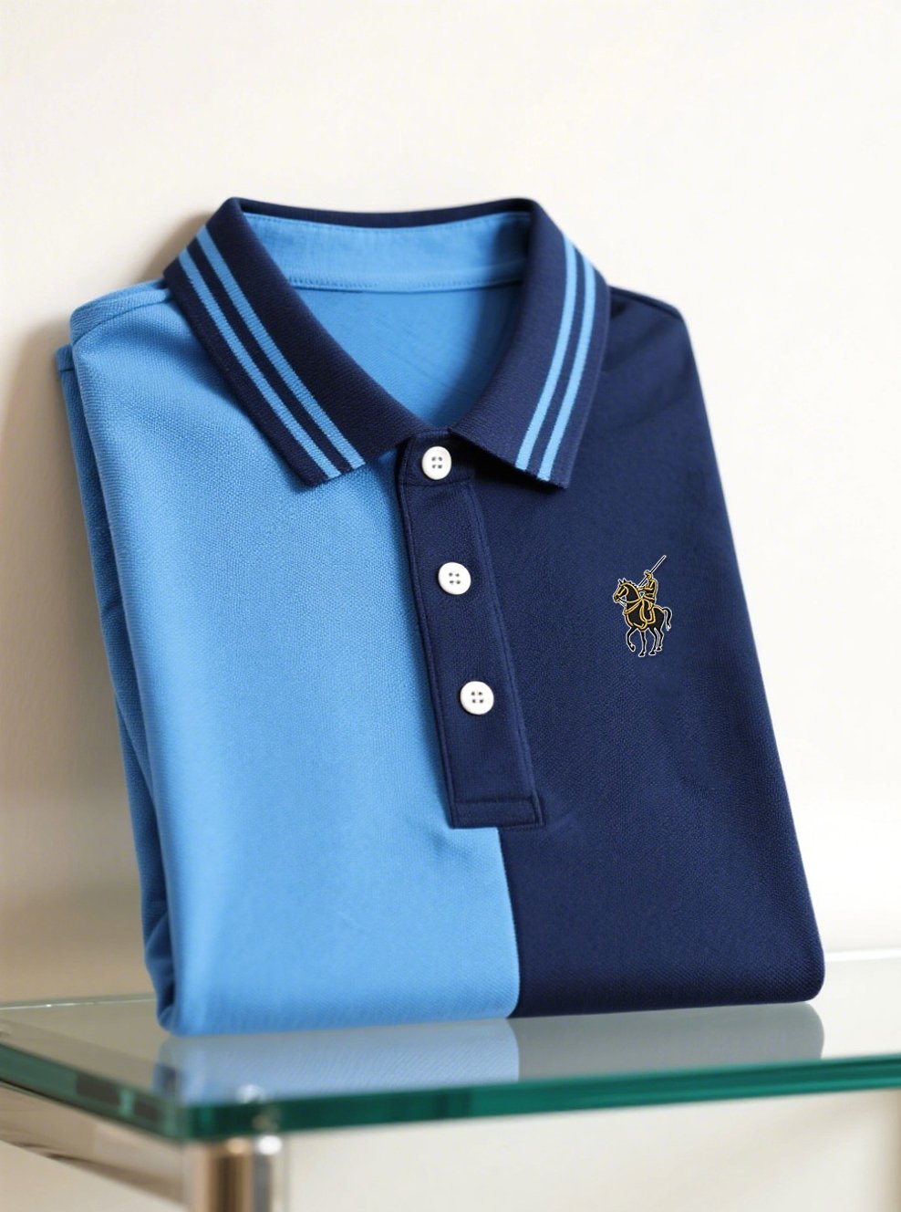 Camisa polo ejecutivo casual Button de manga corta para hombre