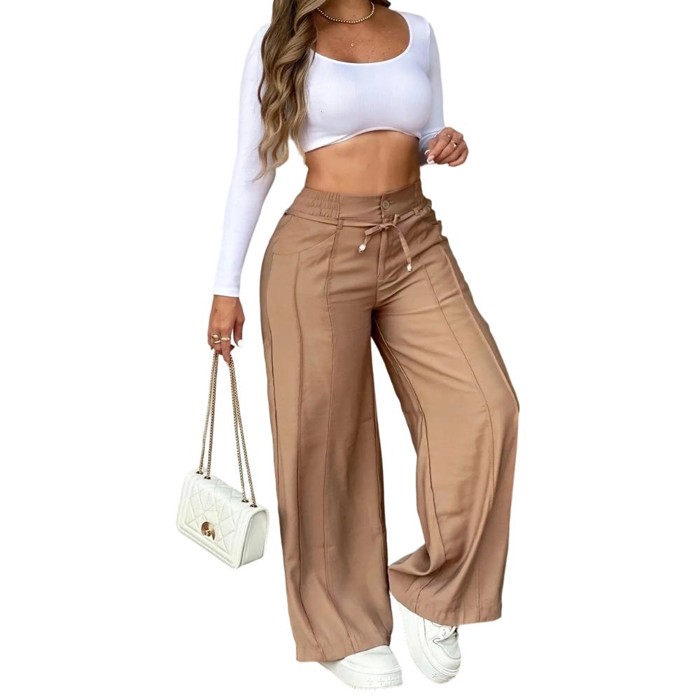 Pantalón casual de pierna ancha para mujer · vista 5