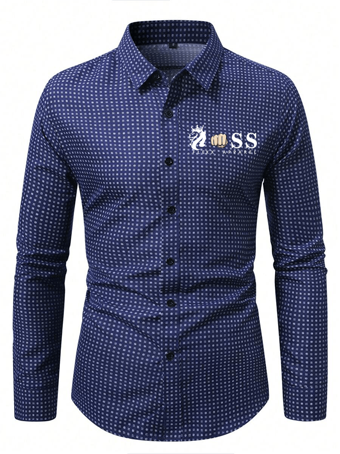 Camisa a cuadros ejecutivo casual para hombre