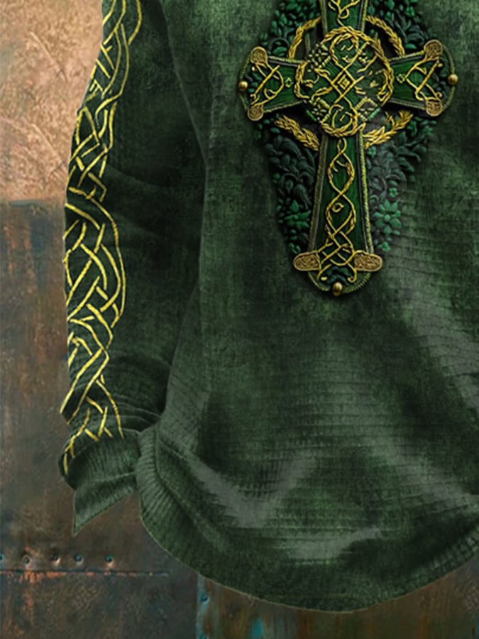 Sudadera casual estampado de manga larga para hombre