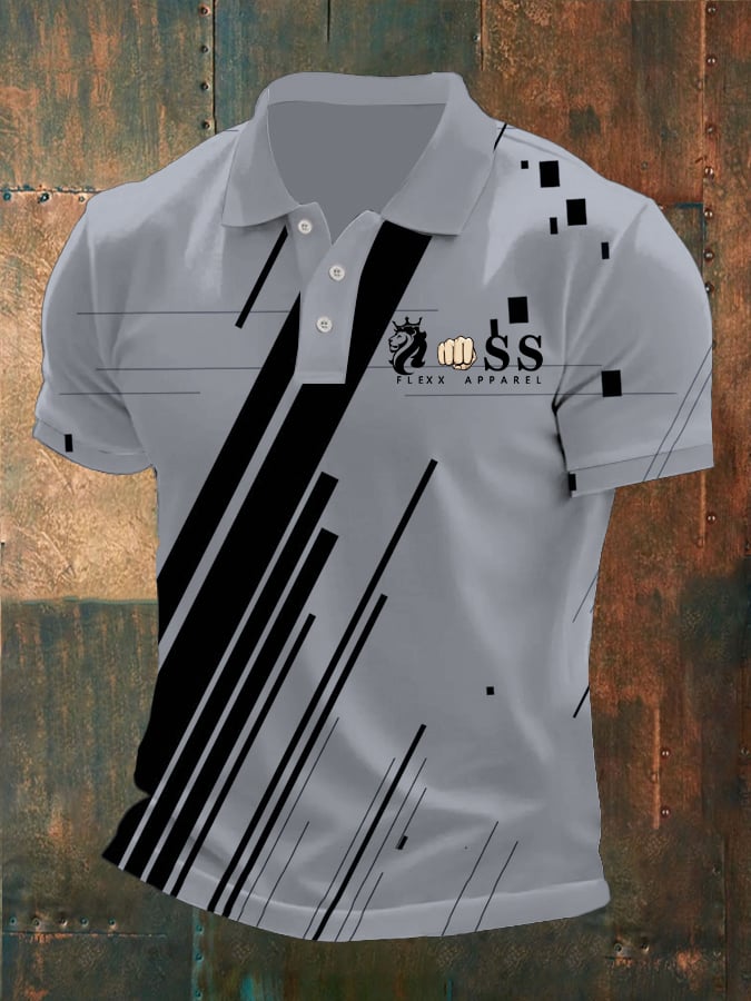 Camisa polo retro ejecutivo casual contrast color para hombre