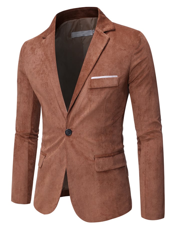 Saco ejecutivo casual Fit One Button pana para hombre