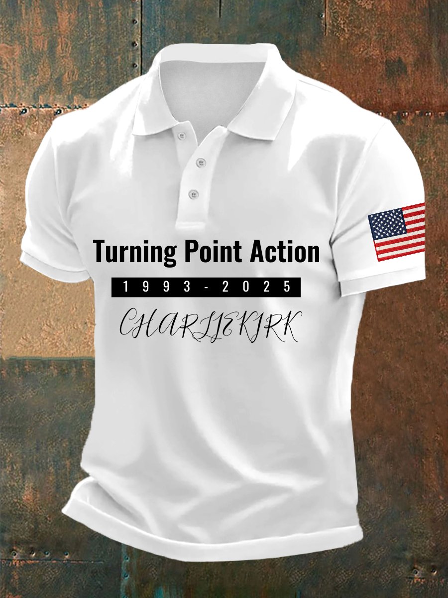 Camisa polo clásico ejecutivo Logo Button de manga corta para hombre