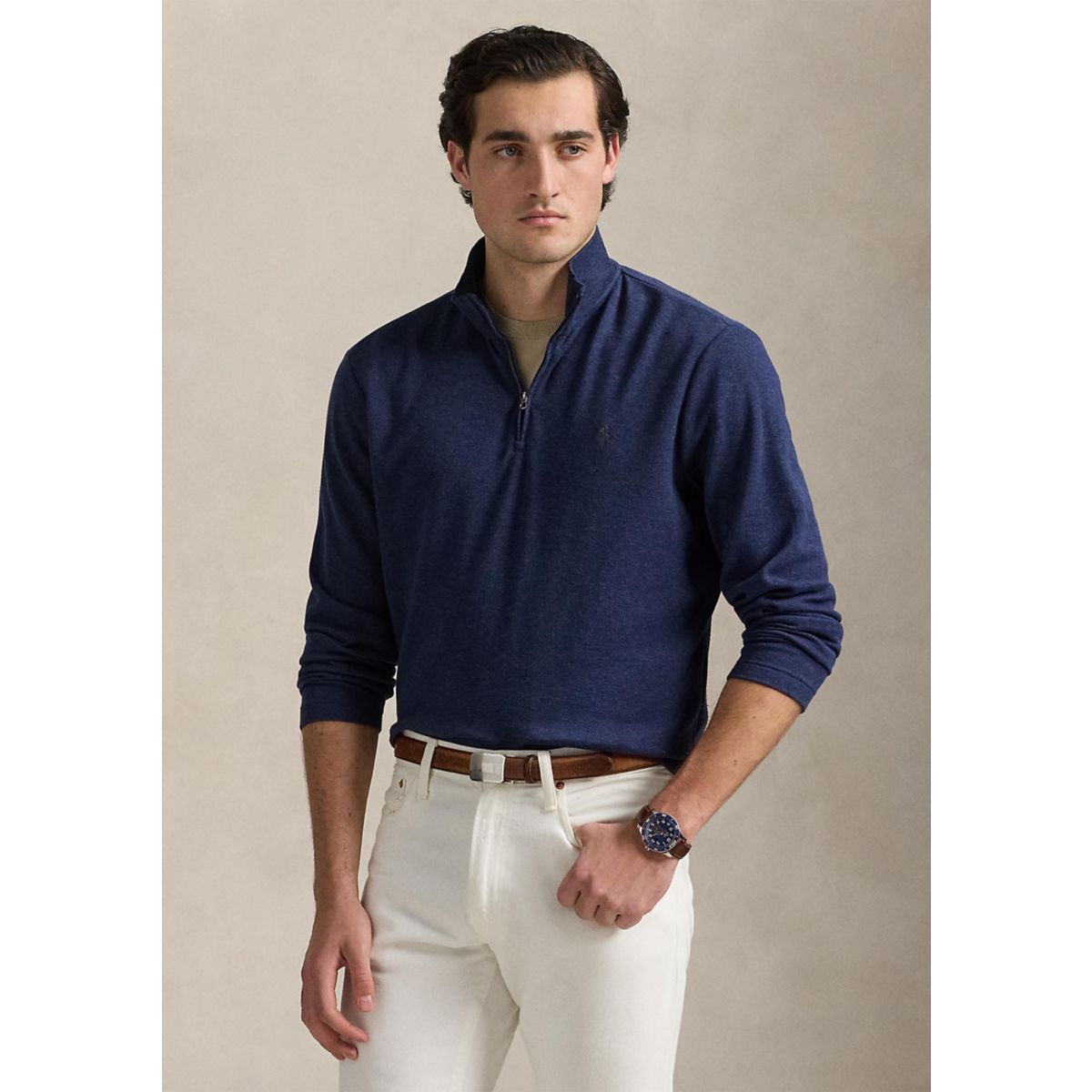 Cotton Blend Jacquard Pullover Sweater - 6