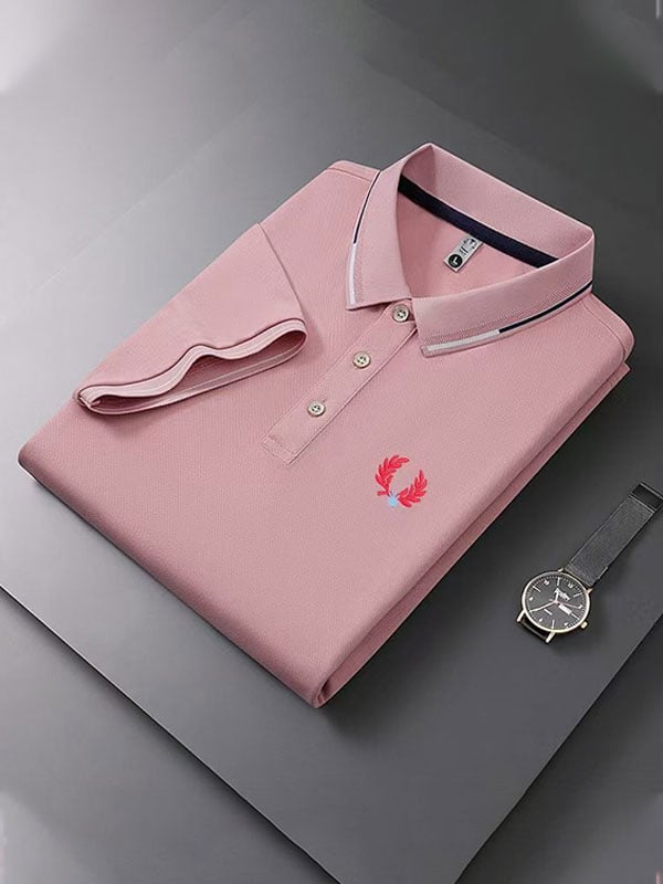 Camisa polo ejecutivo casual Button de manga corta para hombre