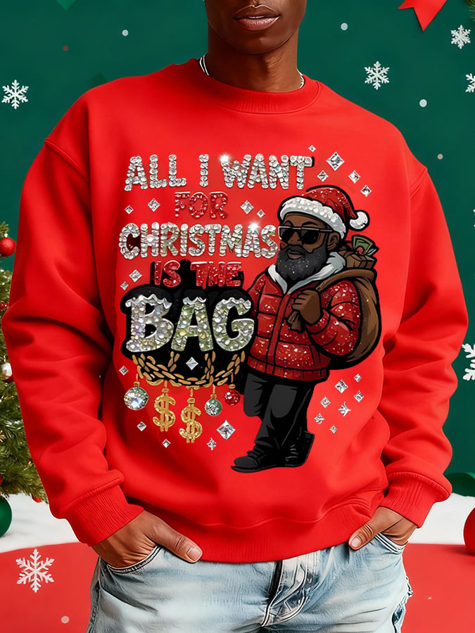 Sudadera Christmas estampado Pullover para hombre