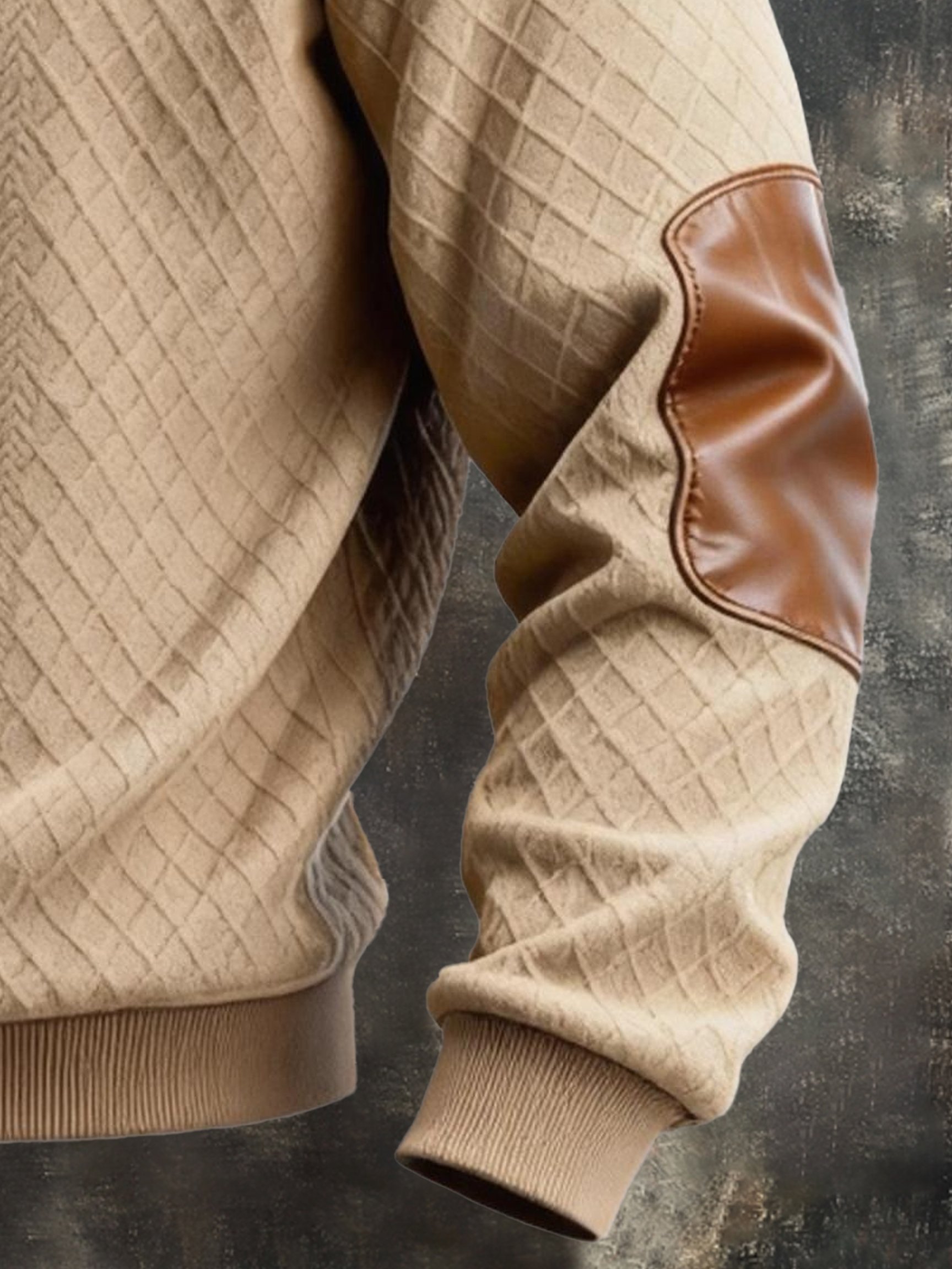 Sudadera vintage-Style texturizado Comfortable Button-Up Hooded para hombre