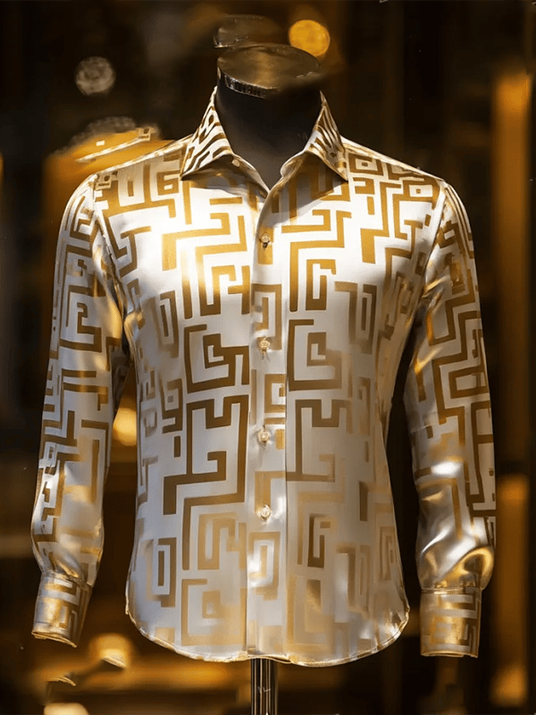 Camisa de lujo Gorgeous de manga larga para hombre