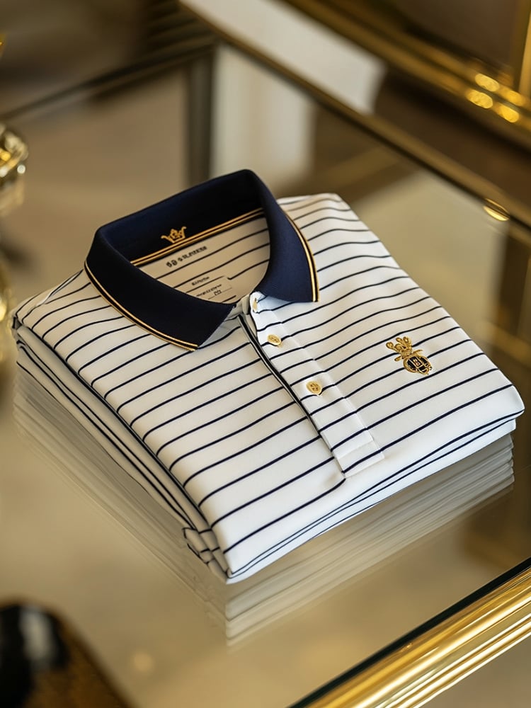 Camisa polo ejecutivo casual Button de manga corta para hombre