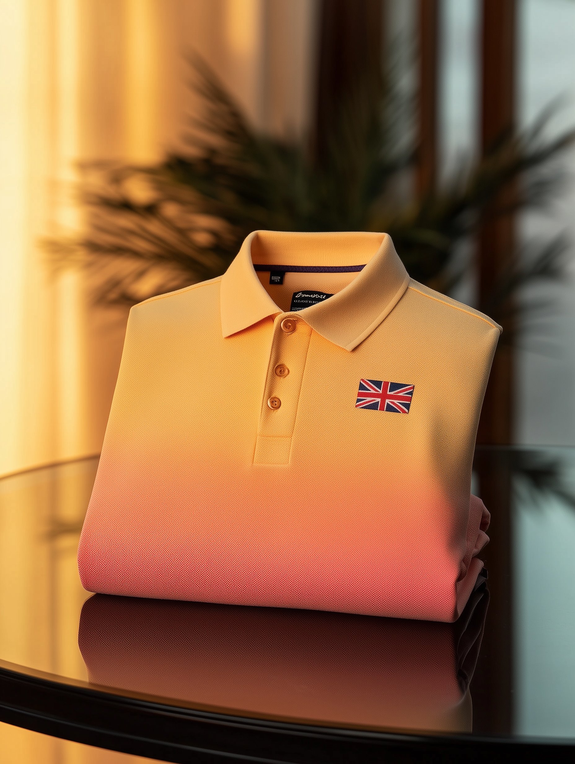 Camisa polo clásico ejecutivo Old Money Button de manga corta para hombre