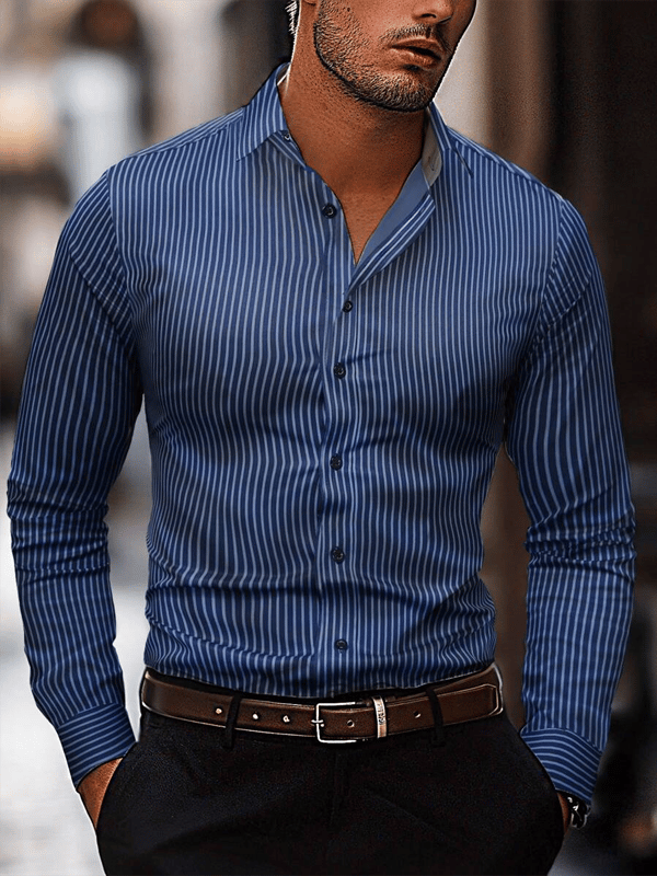 Camisa ejecutivo casual de manga larga para hombre