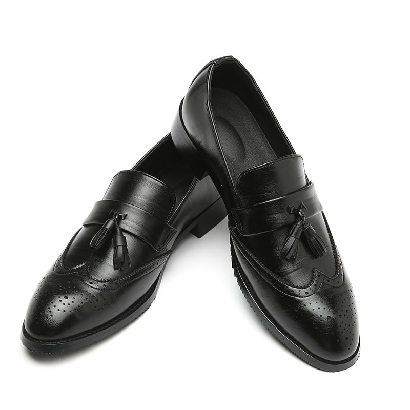 Zapatos de moda vintage Tassel cuero para hombre