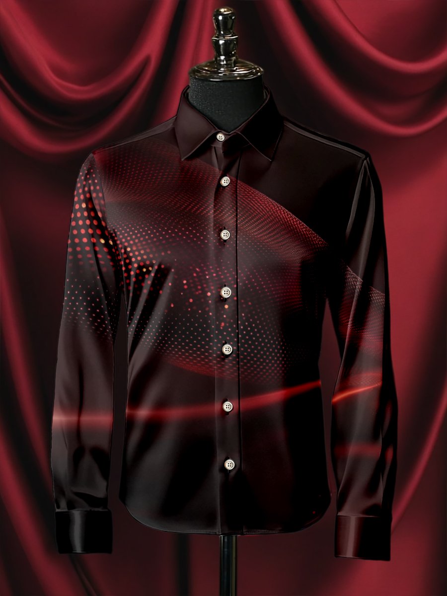 Camisa seda de lujo ejecutivo de manga larga para hombre