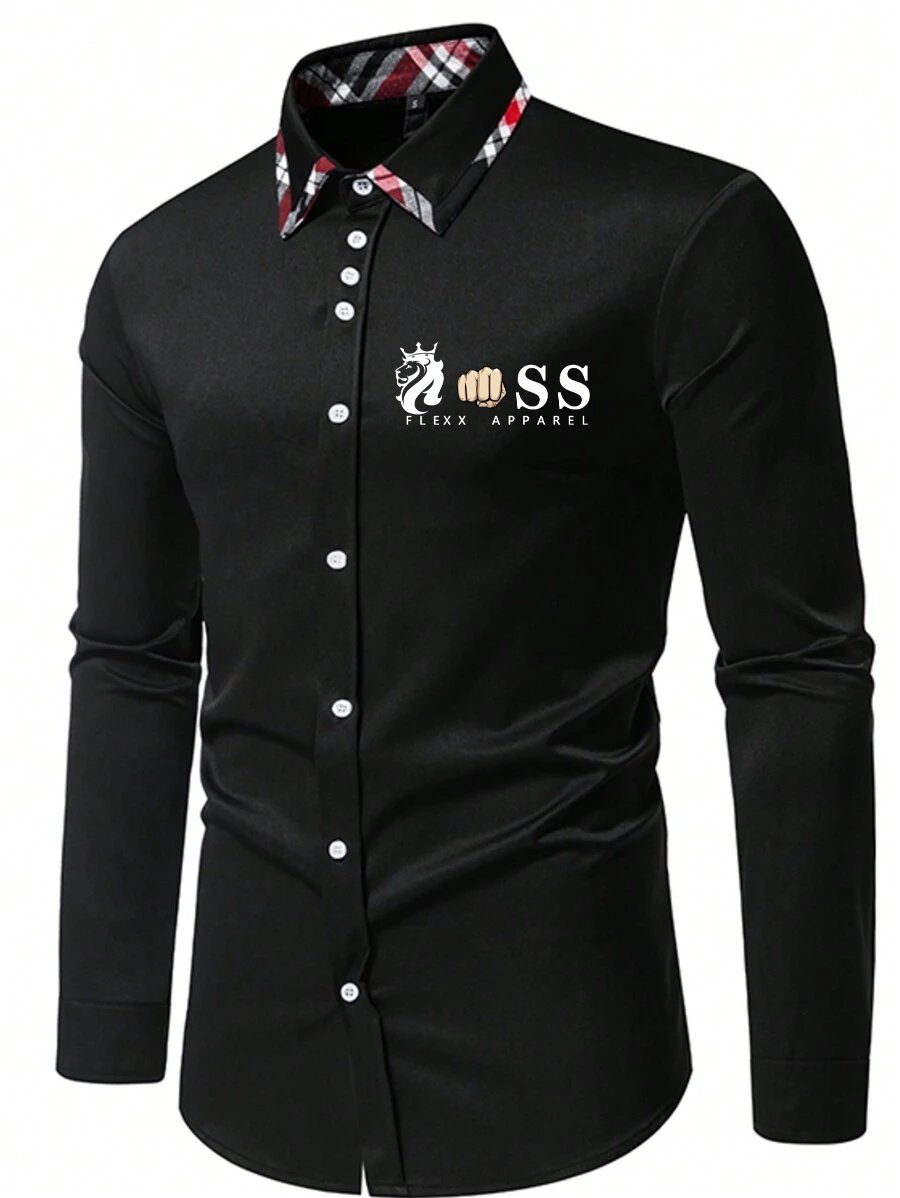 Camisa a cuadros ejecutivo casual para hombre