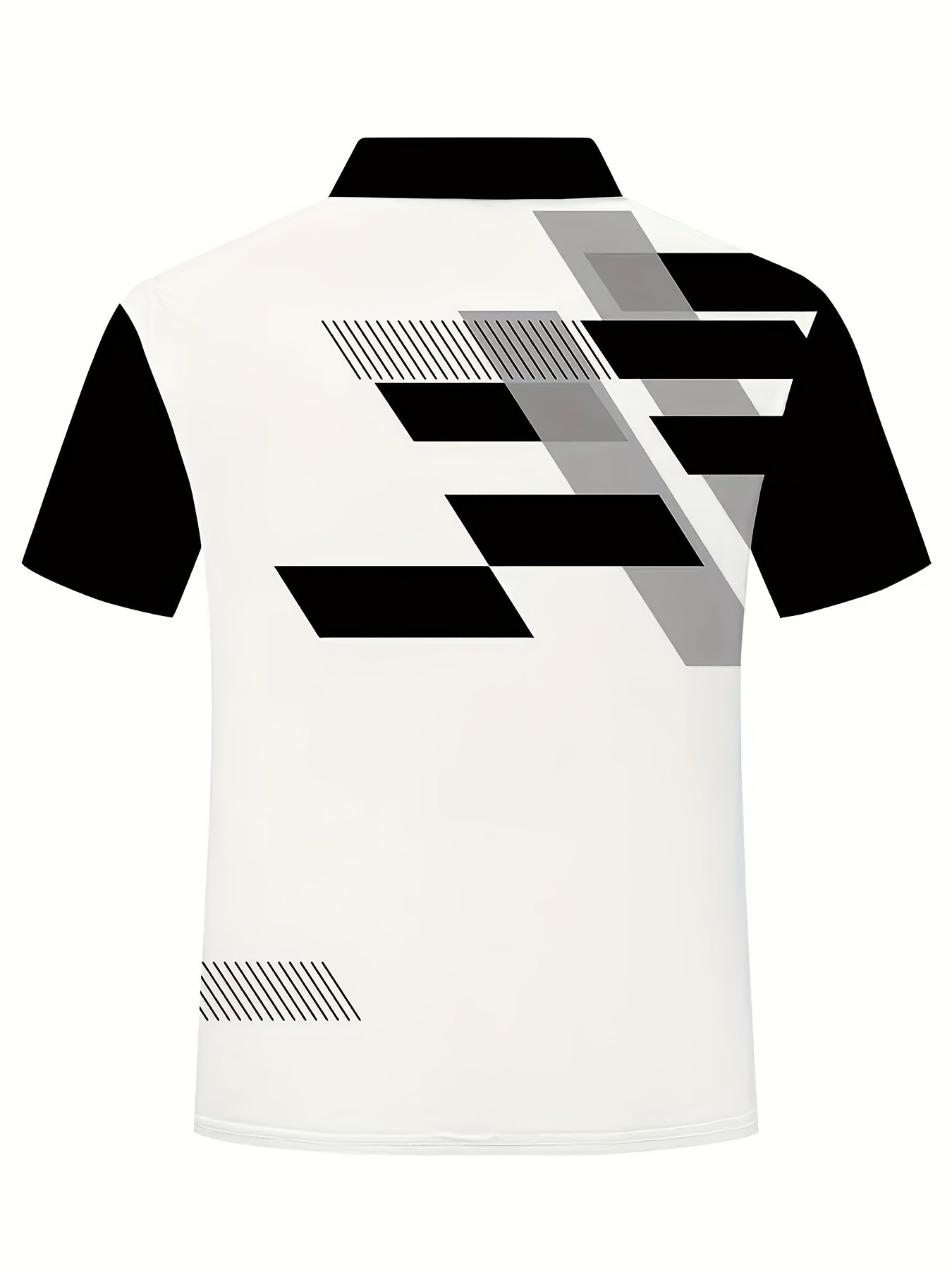 Camisa polo ejecutivo casual a rayas Button de manga corta para hombre