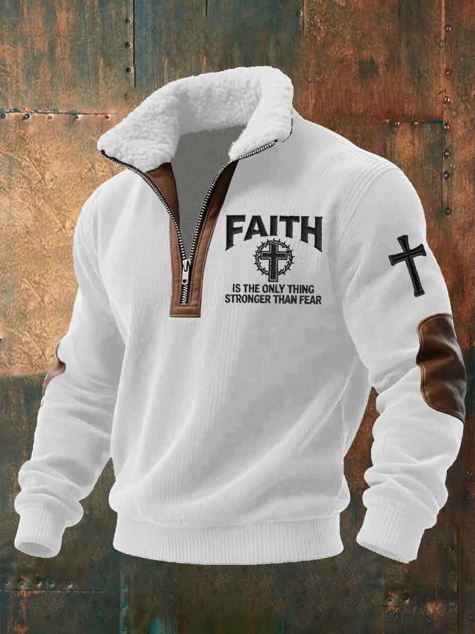 Sudadera Faith estampado cierre para hombre