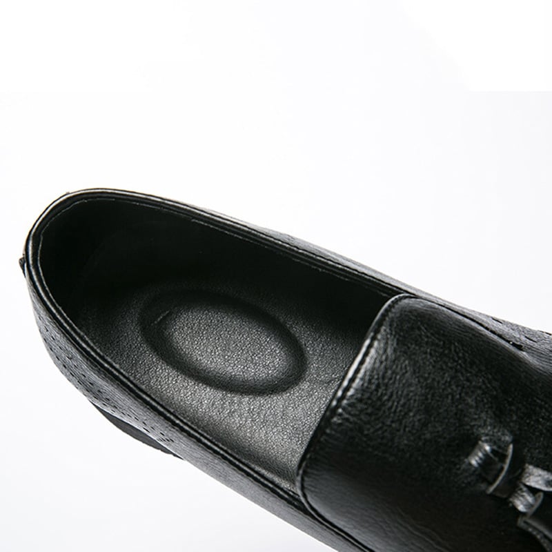 Zapatos retro casual British Carved Tassel cuero
