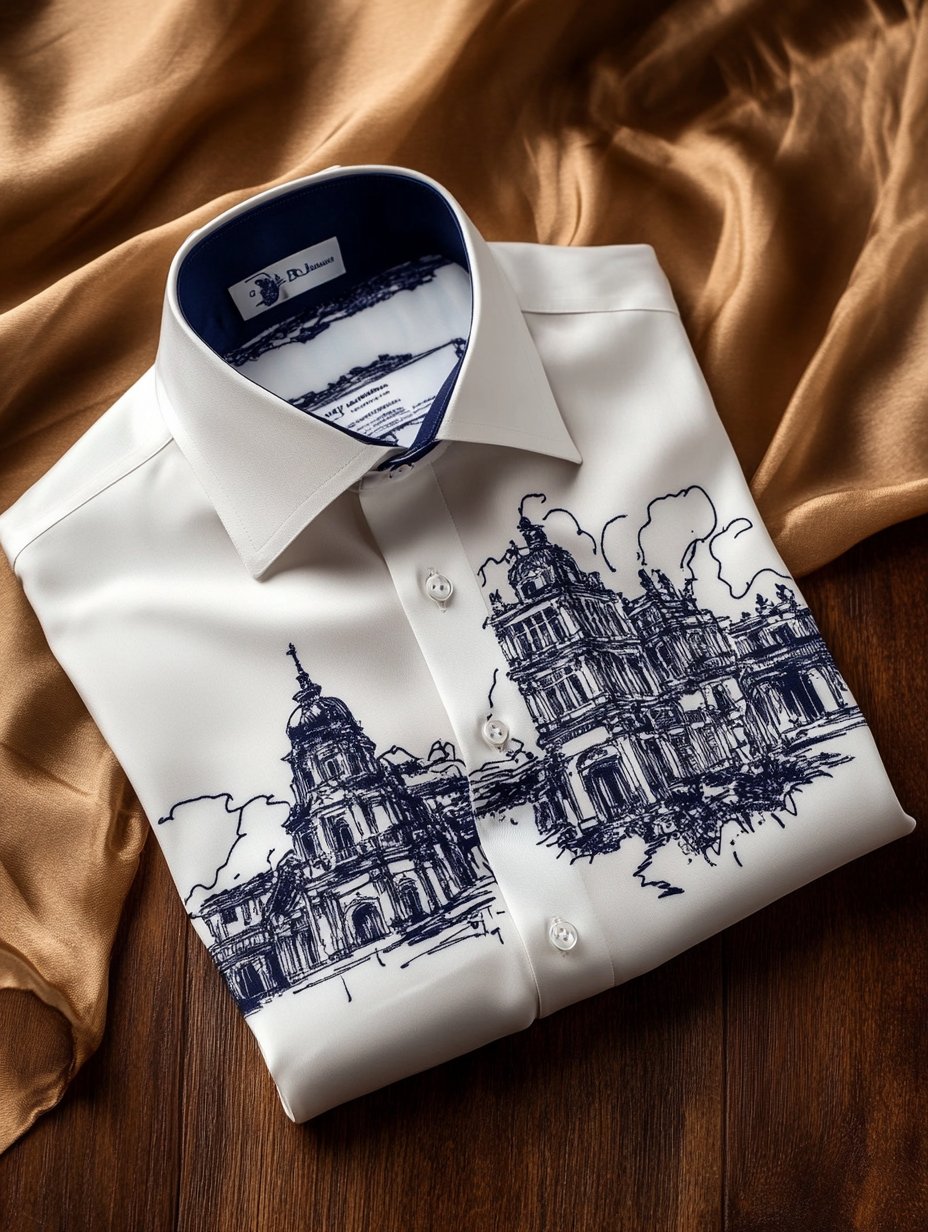 Camisa ejecutivo casual floral solapa de manga corta para hombre