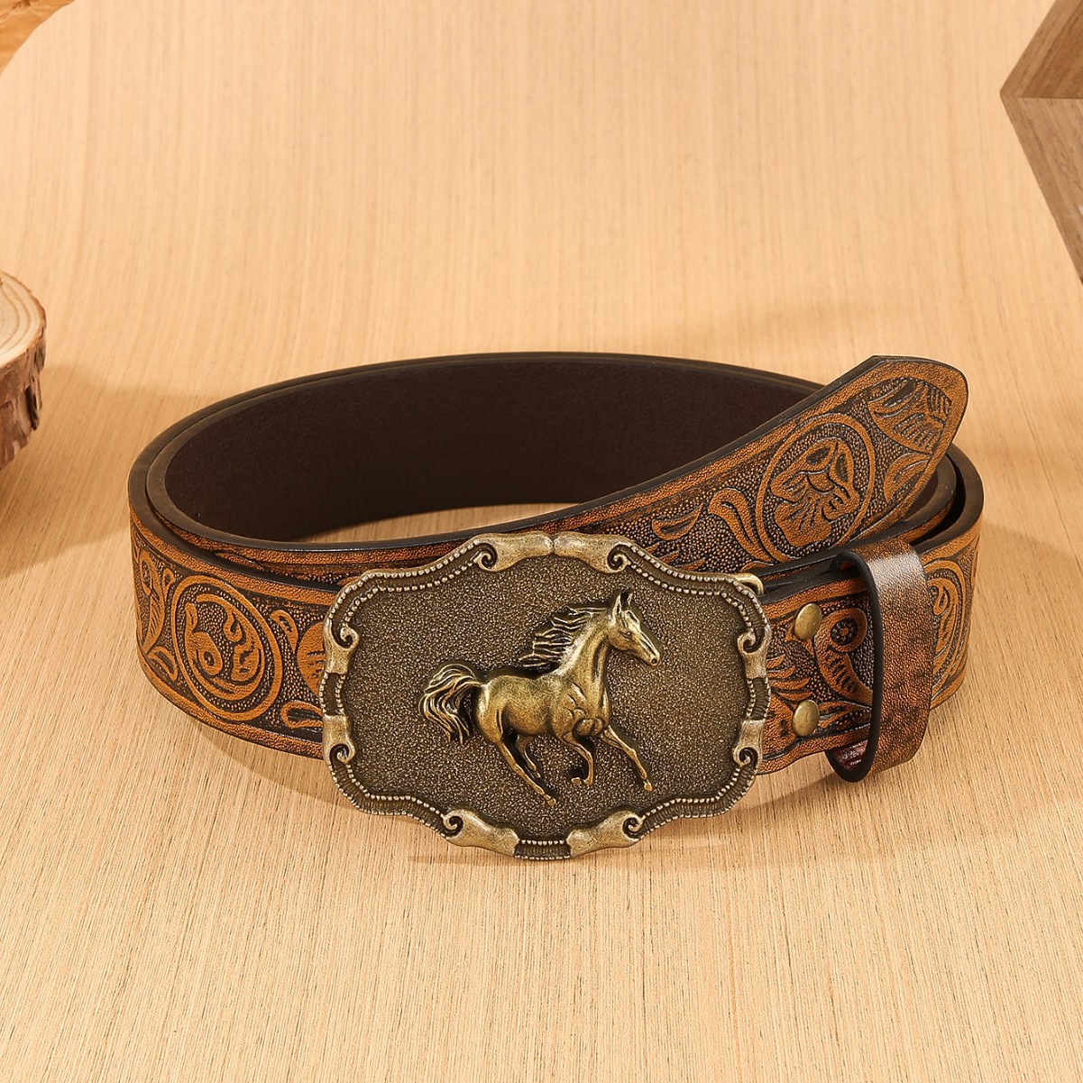 Cinturón 2025 Trendy retro Western mezclilla para hombre