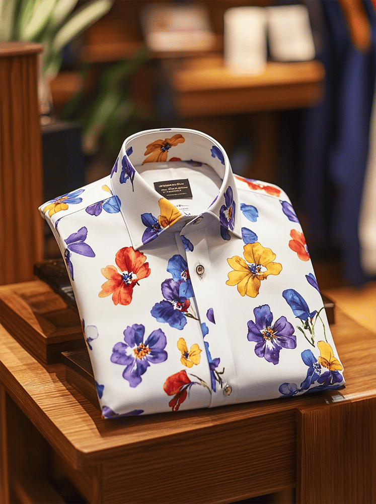 Camisa de lujo ejecutivo de manga larga para hombre