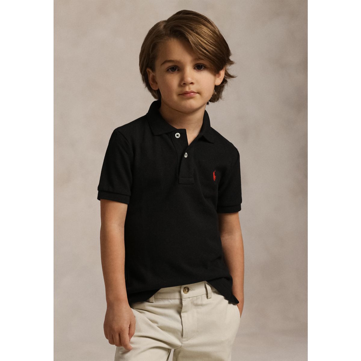 Boys 2-7 Cotton Mesh Polo Shirt - 1