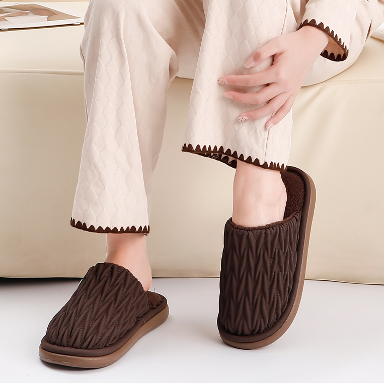 Smooth, thick-soled, antibacterial, odor-resistant, warm, de algodón slippers