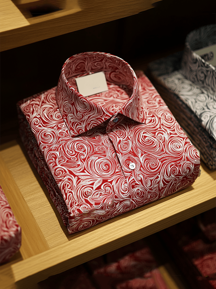 Camisa de lujo Gorgeous de manga larga para hombre