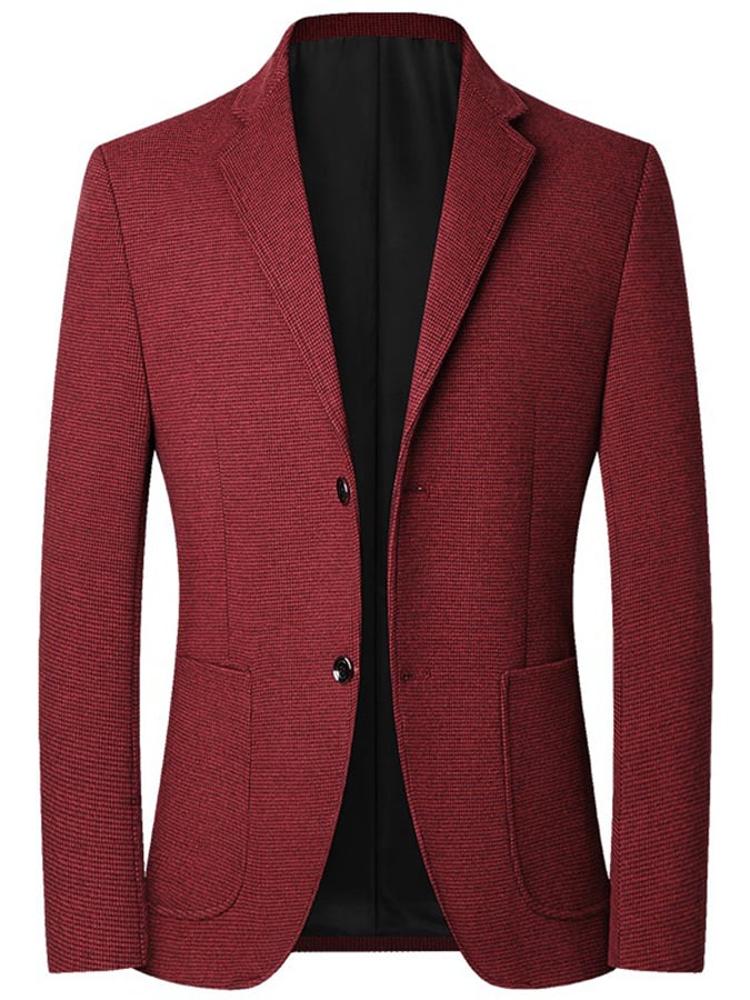para hombre Work Office Notched Collar Solid Regular Fit saco