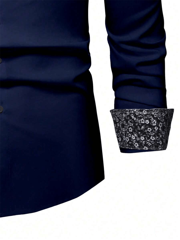 Camisa ejecutivo casual de manga larga para hombre