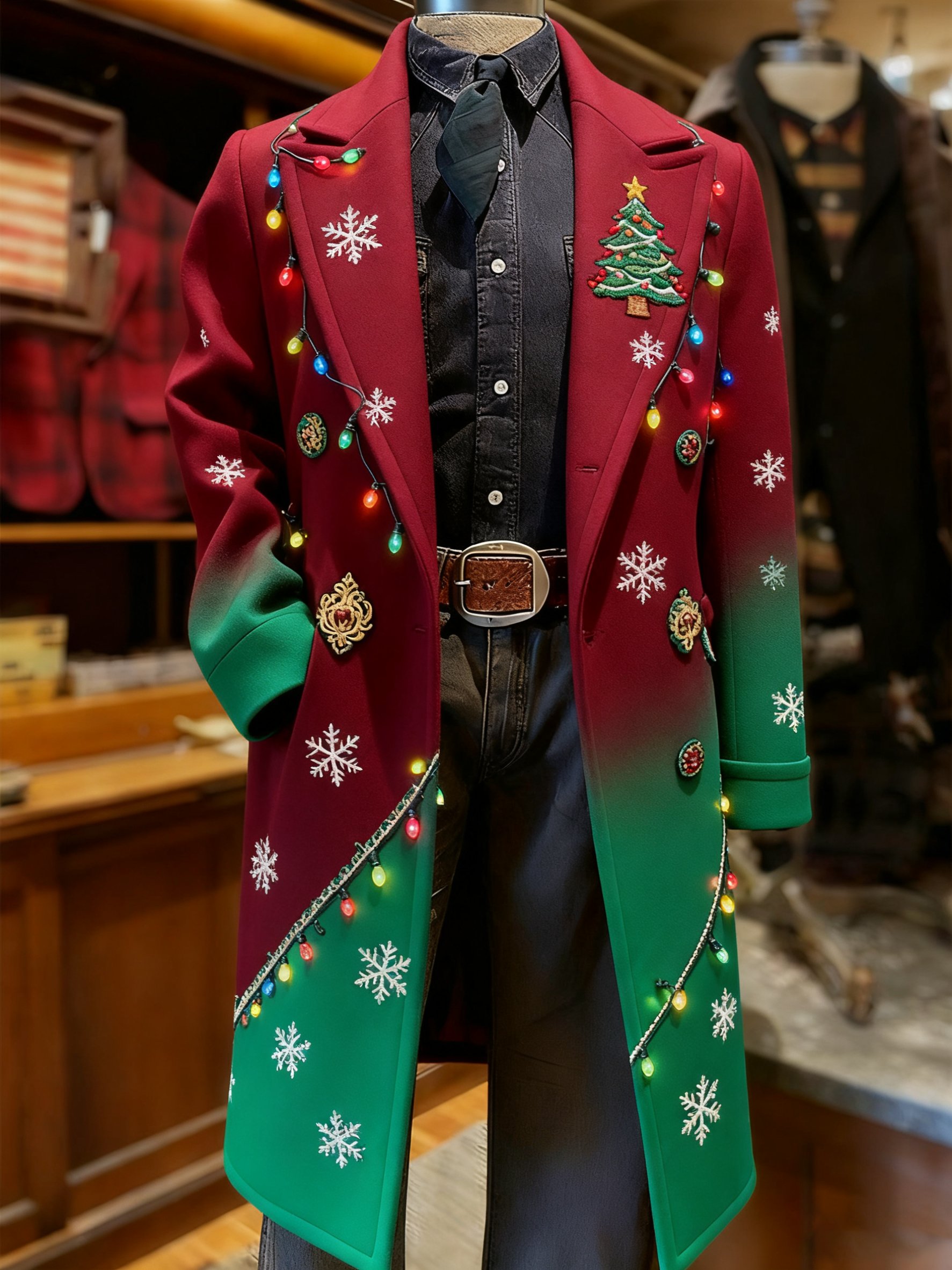 Chaqueta vintage Christmas Party casual para hombre
