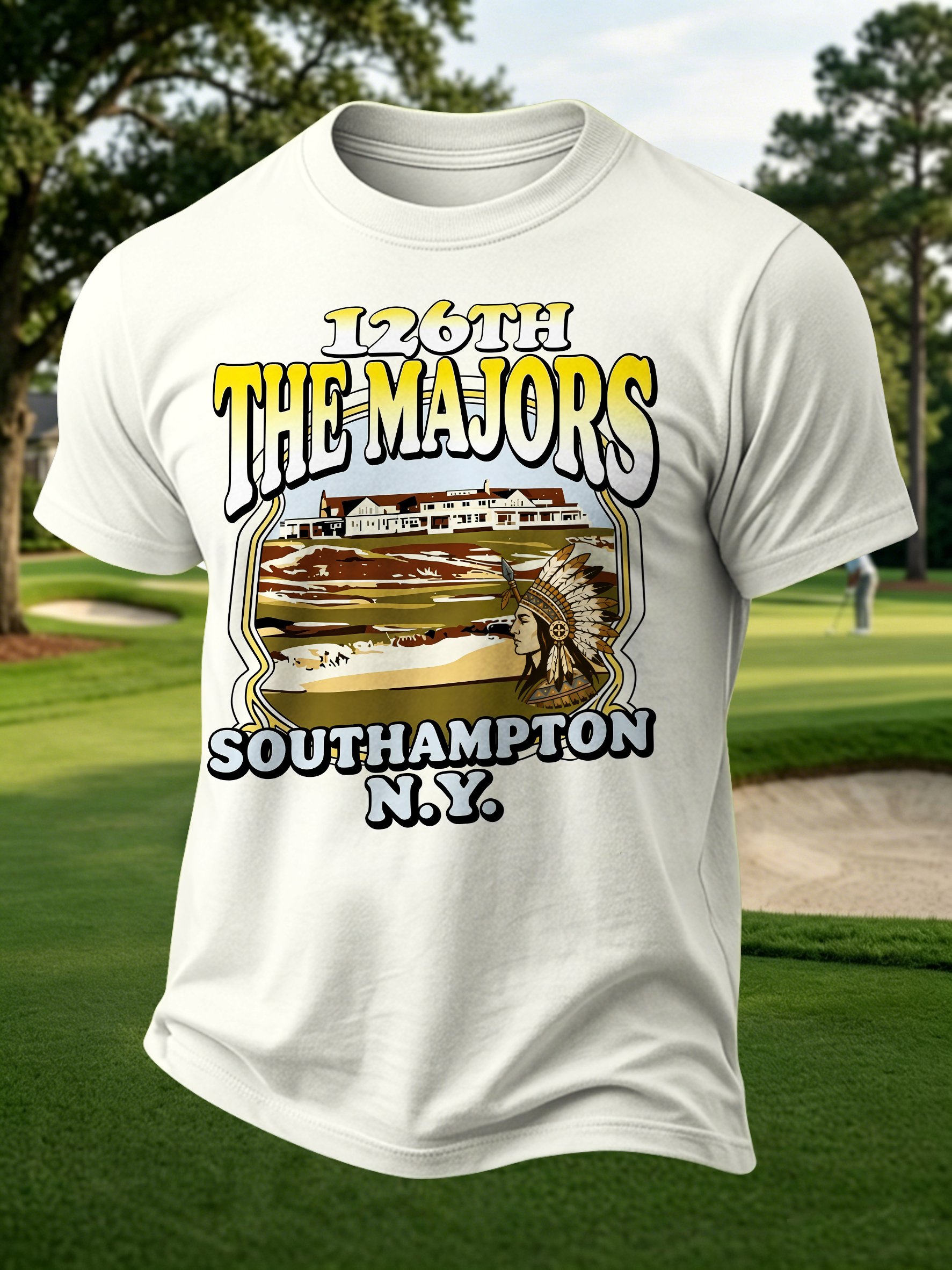 Golf Enthusiast estampado casual Tops para hombre
